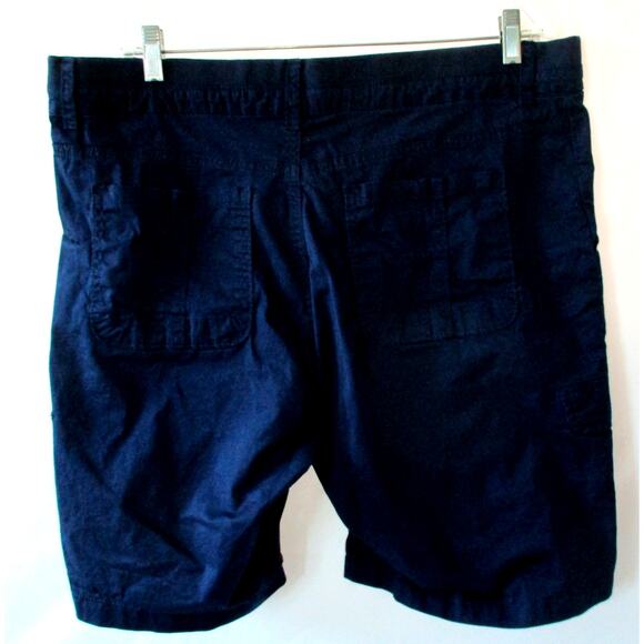 Lee Women's Blue Mid Rise Relaxed Fit Bermuda Shorts Size 18 - Picture 2 of 4